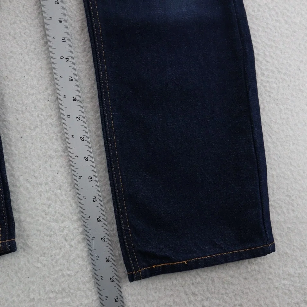 Levis 511 Jeans Mens 36x30 Blue Slim Dark Wash Whisker Denim Grunge Preppy Skate